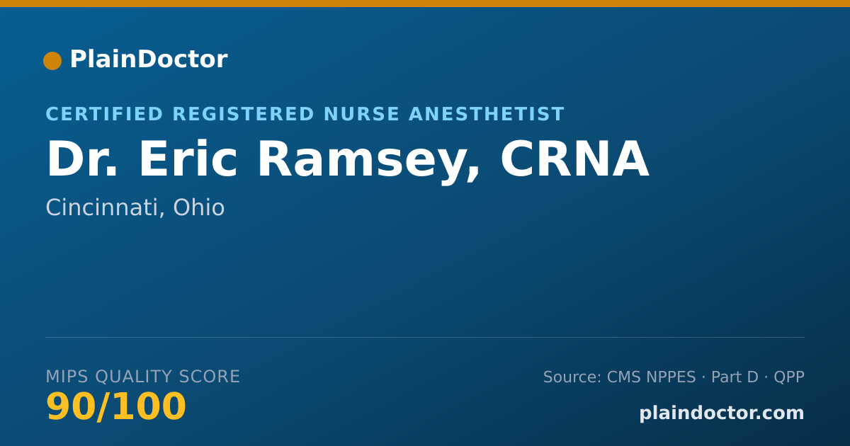 Shareable card for Eric Ramsey, CRNA - Certified Registered Nurse Anesthetist, Cincinnati, OH