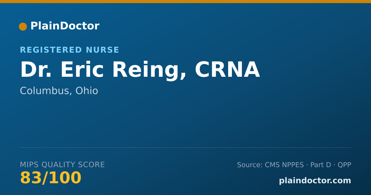 Shareable card for Eric Reing, CRNA - Registered Nurse, Columbus, OH