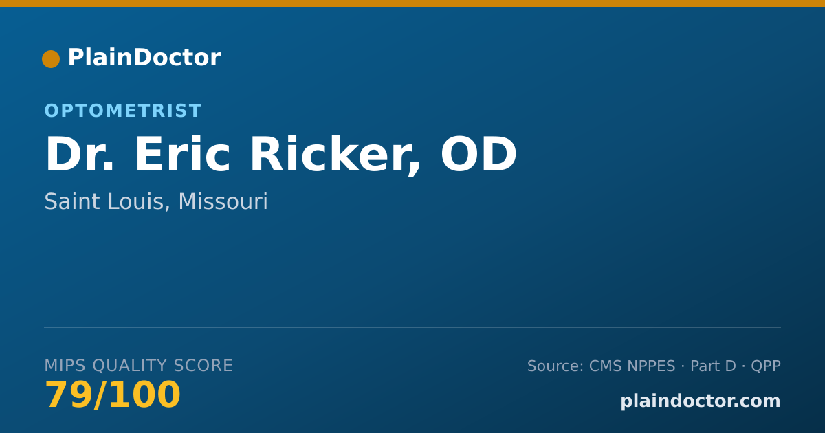 Shareable card for Eric Ricker, OD - Optometrist, Saint Louis, MO