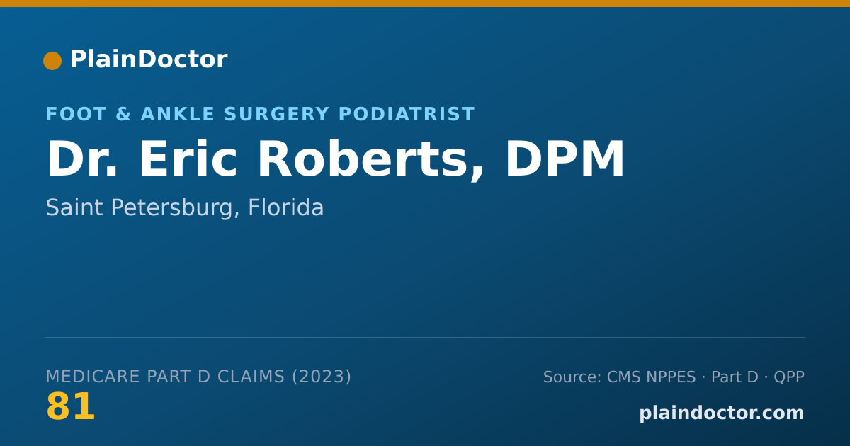 Shareable card for Eric Roberts, DPM - Foot & Ankle Surgery Podiatrist, Saint Petersburg, FL