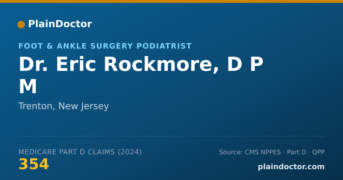 Shareable card for Eric Rockmore, D P M - Foot & Ankle Surgery Podiatrist, Trenton, NJ