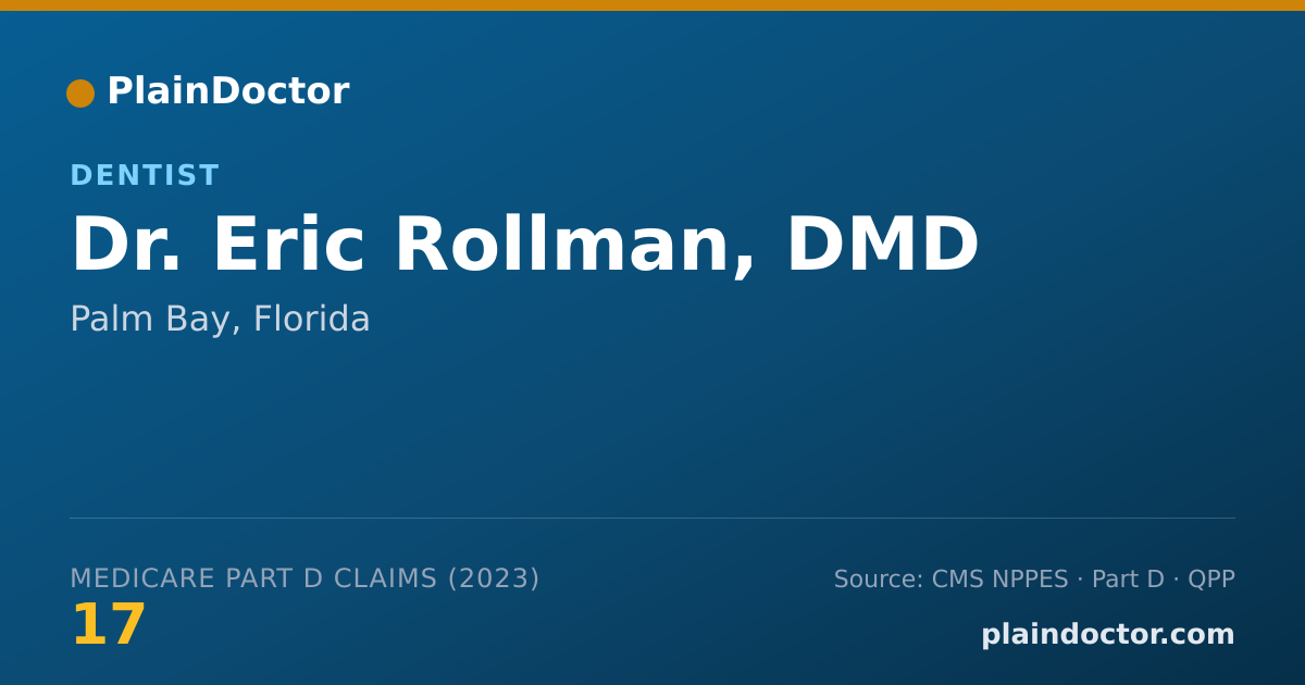 Shareable card for Eric Rollman, DMD - Dentist, Palm Bay, FL