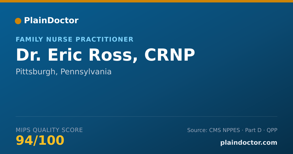 Shareable card for Eric Ross, CRNP - Family Nurse Practitioner, Pittsburgh, PA
