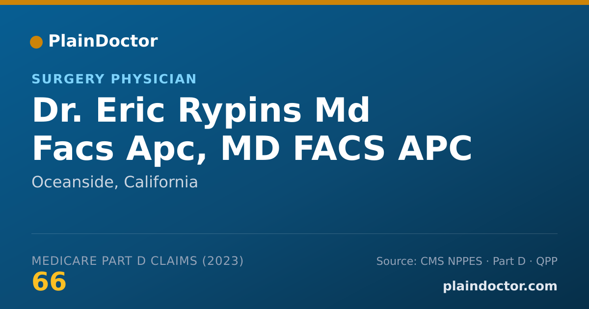 Shareable card for Eric Rypins Md Facs Apc, MD FACS APC - Surgery Physician, Oceanside, CA
