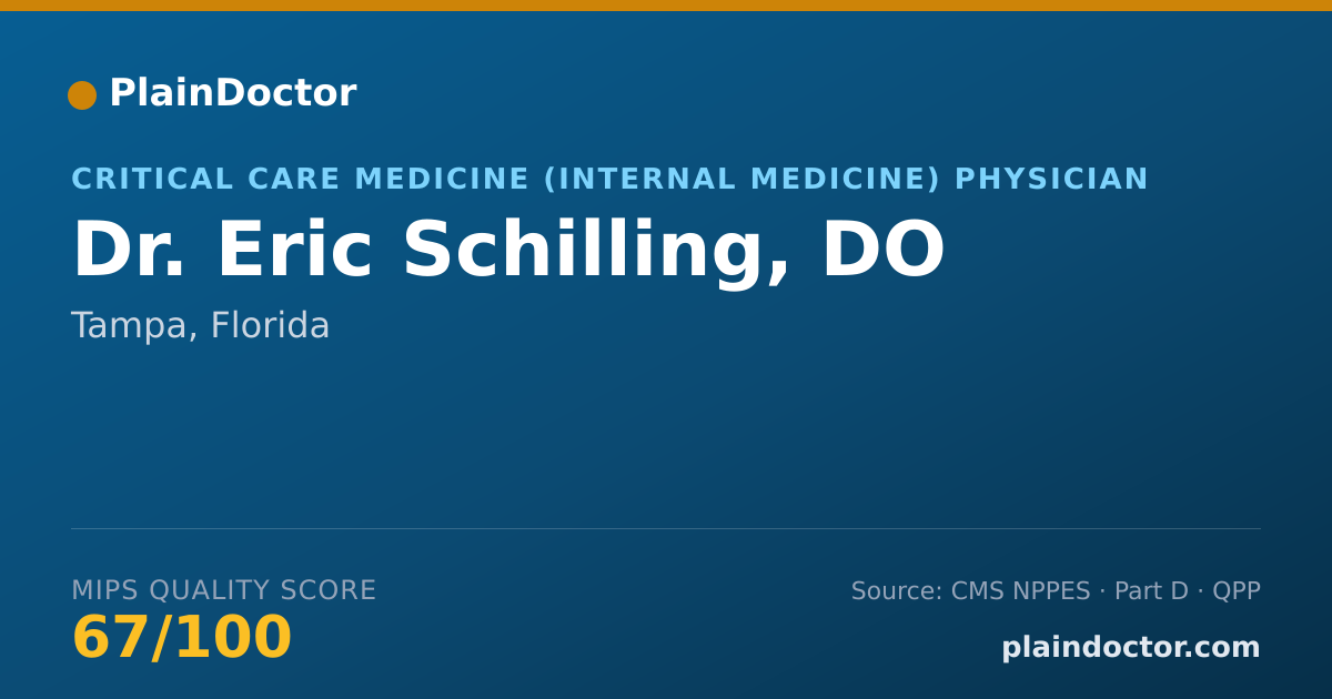 Shareable card for Eric Schilling, DO - Critical Care Medicine (Internal Medicine) Physician, Tampa, FL