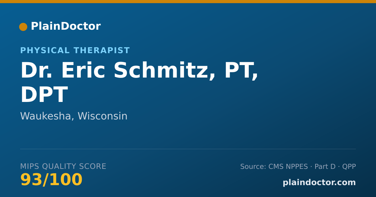 Shareable card for Eric Schmitz, PT, DPT - Physical Therapist, Waukesha, WI