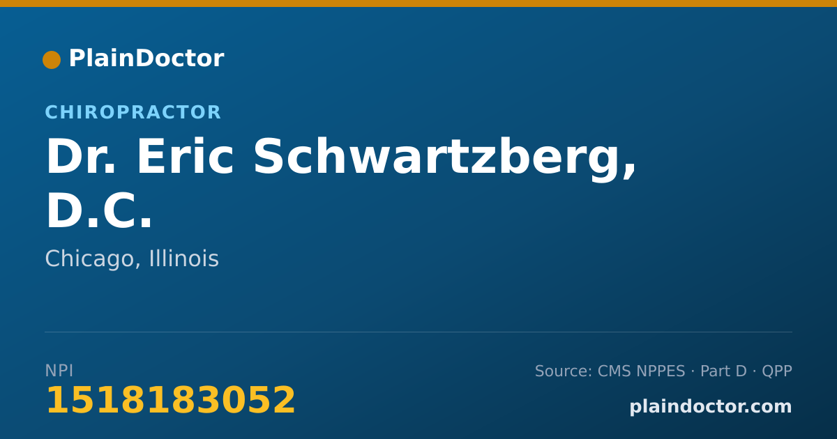 Shareable card for Eric Schwartzberg, D.C. - Chiropractor, Chicago, IL