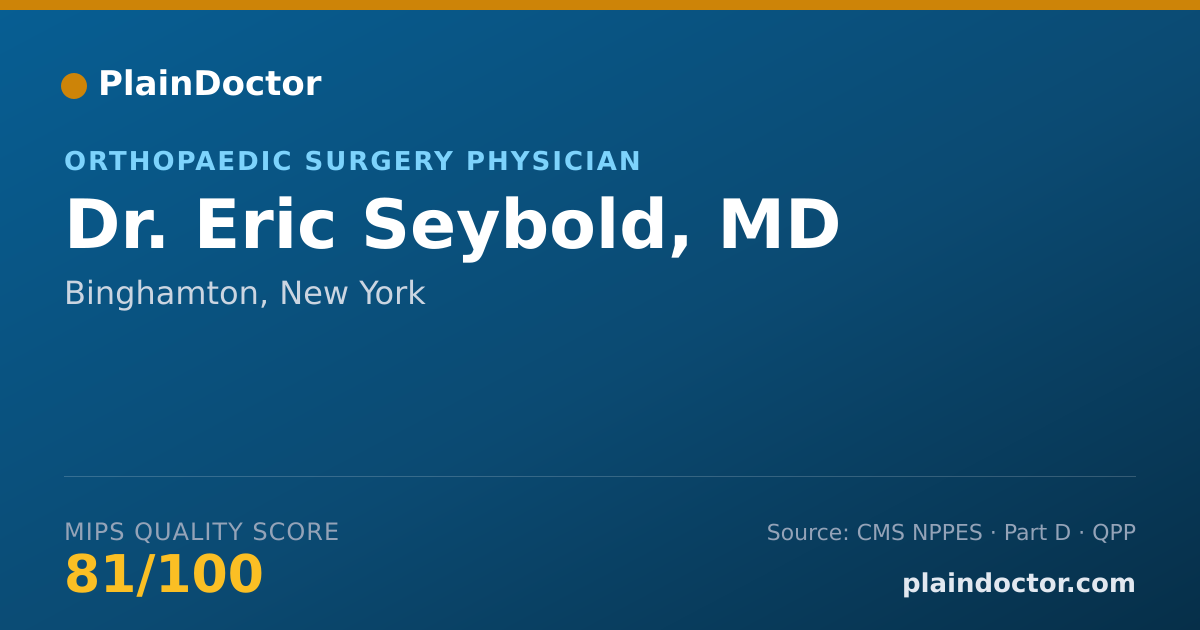 Shareable card for Eric Seybold, MD - Orthopaedic Surgery of the Spine Physician, Binghamton, NY
