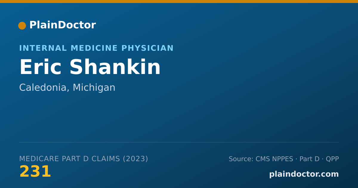 Shareable card for Eric Shankin - Internal Medicine Physician, Caledonia, MI