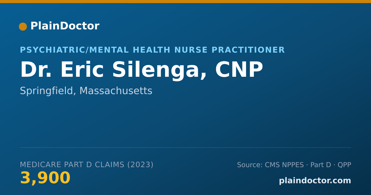 Shareable card for Eric Silenga, CNP - Psychiatric/Mental Health Nurse Practitioner, Springfield, MA