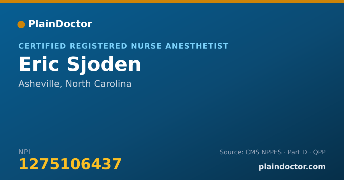Shareable card for Eric Sjoden - Critical Care Medicine Registered Nurse, Asheville, NC
