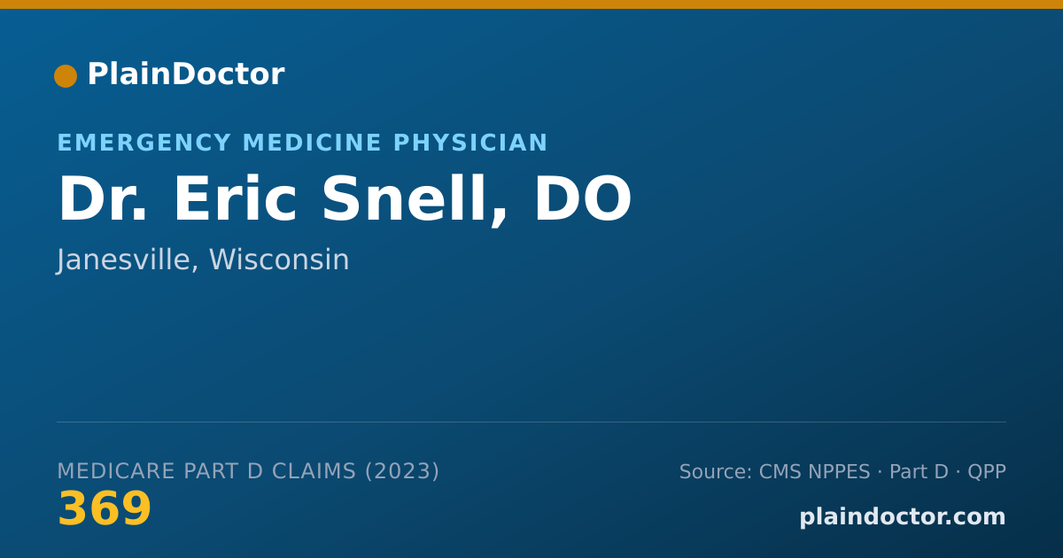 Shareable card for Eric Snell, DO - Emergency Medicine Physician, Janesville, WI