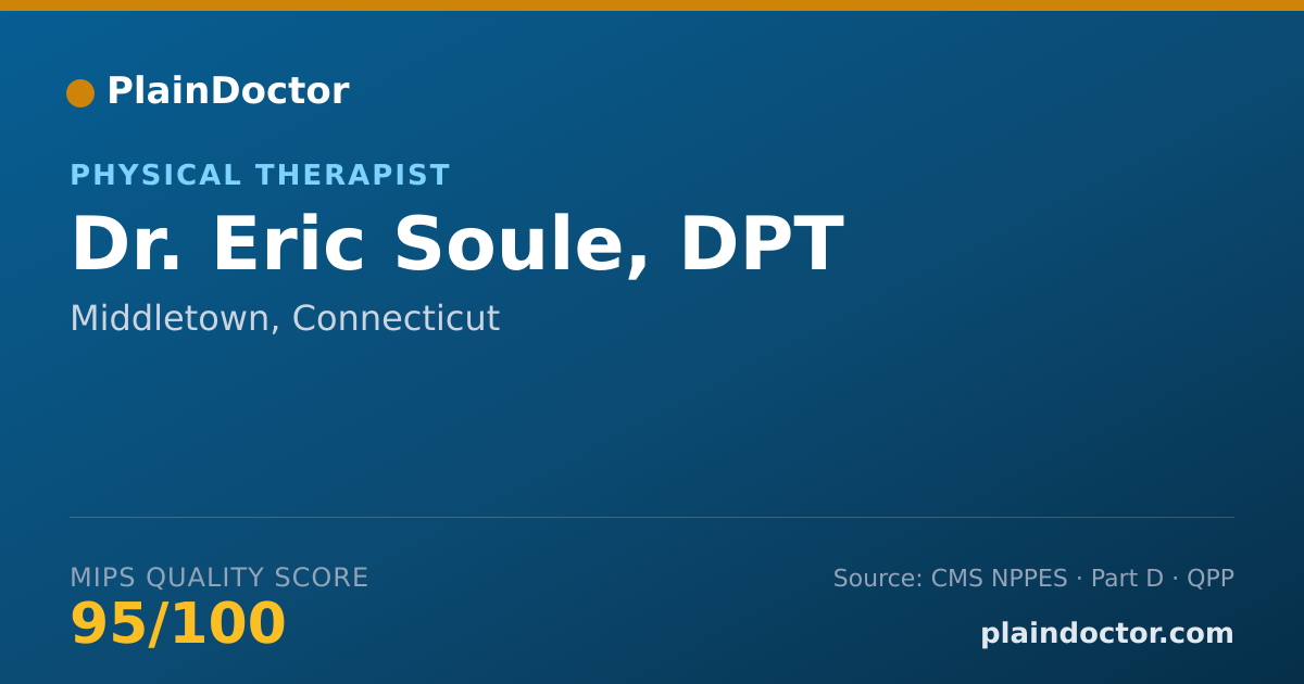 Shareable card for Eric Soule, DPT - Physical Therapist, Middletown, CT