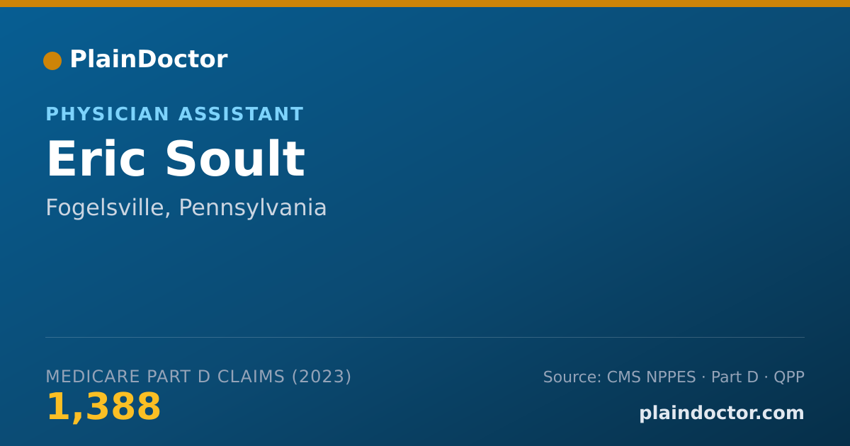 Shareable card for Eric Soult - Physician Assistant, Fogelsville, PA