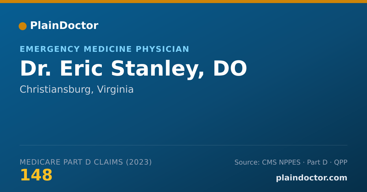 Shareable card for Eric Stanley, DO - Emergency Medicine Physician, Christiansburg, VA