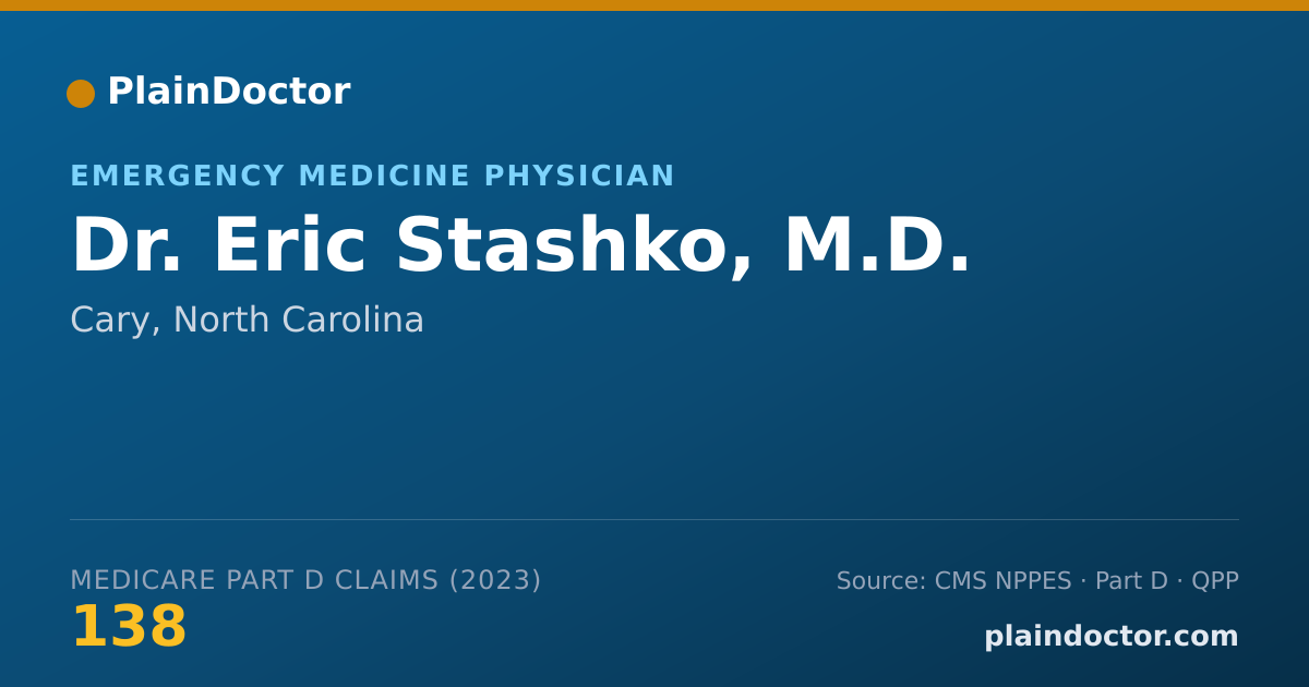 Shareable card for Eric Stashko, M.D. - Emergency Medicine Physician, Cary, NC