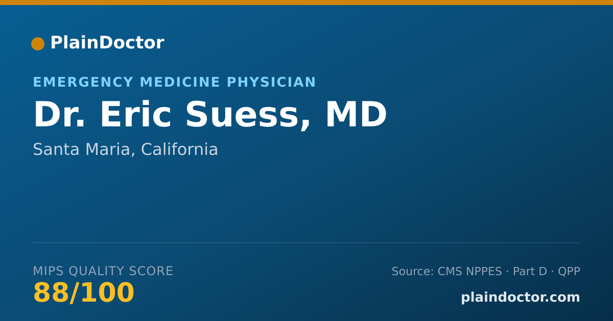 Shareable card for Eric Suess, MD - Emergency Medicine Physician, Santa Maria, CA