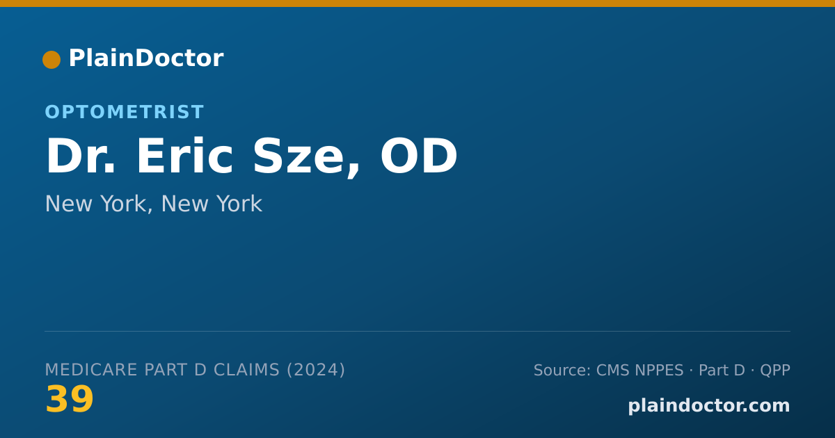 Shareable card for Eric Sze, OD - Optometrist, New York, NY