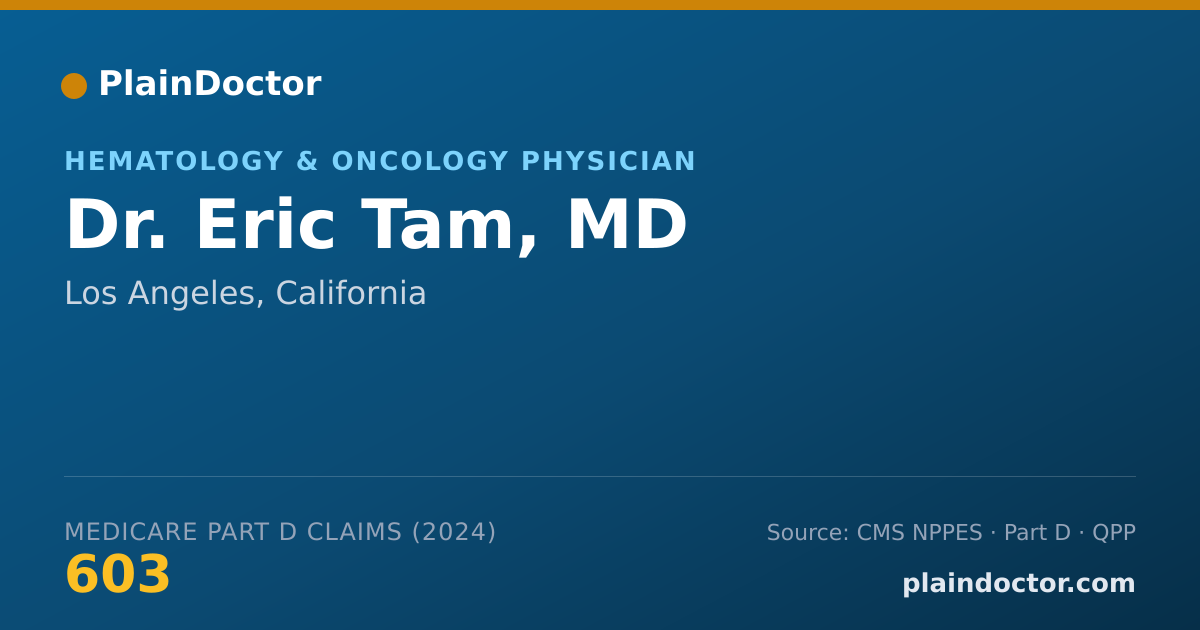 Shareable card for Eric Tam, MD - Internal Medicine Physician, Los Angeles, CA