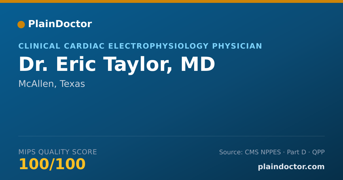 Shareable card for Eric Taylor, MD - Cardiovascular Disease Physician, McAllen, TX