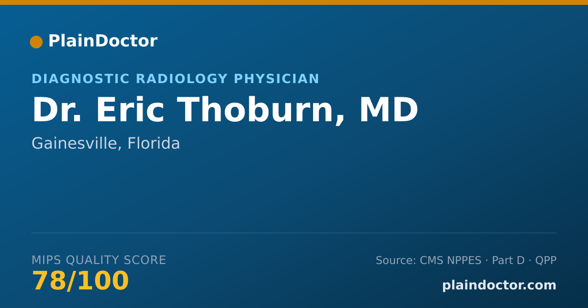 Shareable card for Eric Thoburn, MD - Surgery Physician, Gainesville, FL