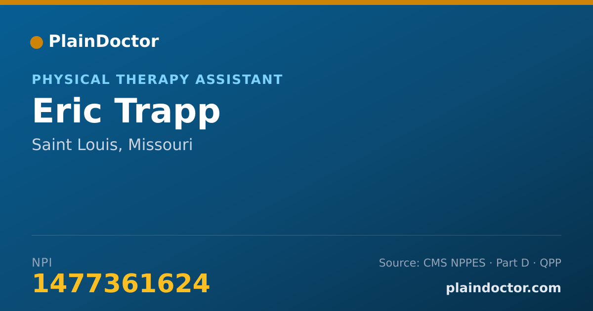 Shareable card for Eric Trapp - Physical Therapy Assistant, Saint Louis, MO