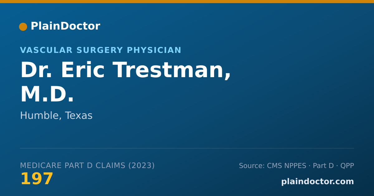 Shareable card for Eric Trestman, M.D. - Vascular Surgery Physician, Humble, TX