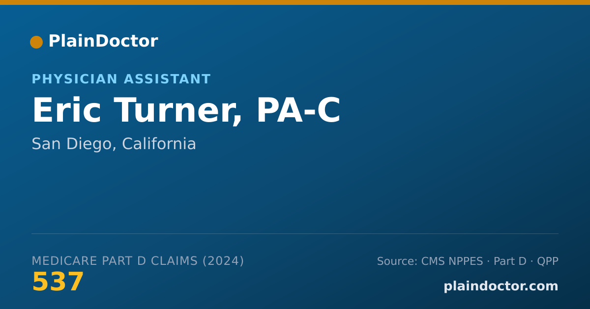 Shareable card for Eric Turner, PA-C - Physician Assistant, San Diego, CA