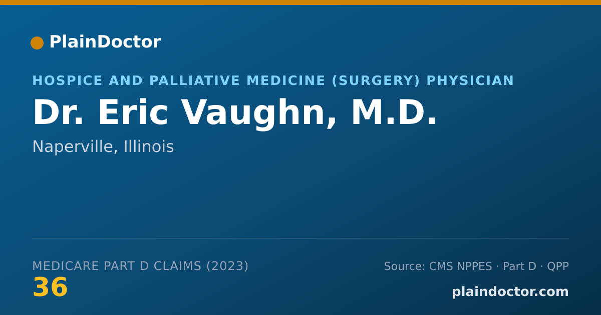 Shareable card for Eric Vaughn, M.D. - Hospice and Palliative Medicine (Surgery) Physician, Naperville, IL