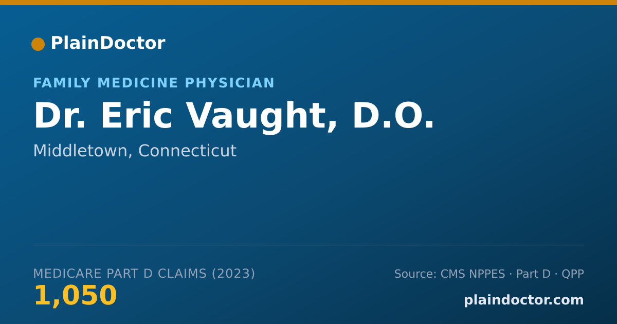 Shareable card for Eric Vaught, D.O. - Family Medicine Physician, Middletown, CT