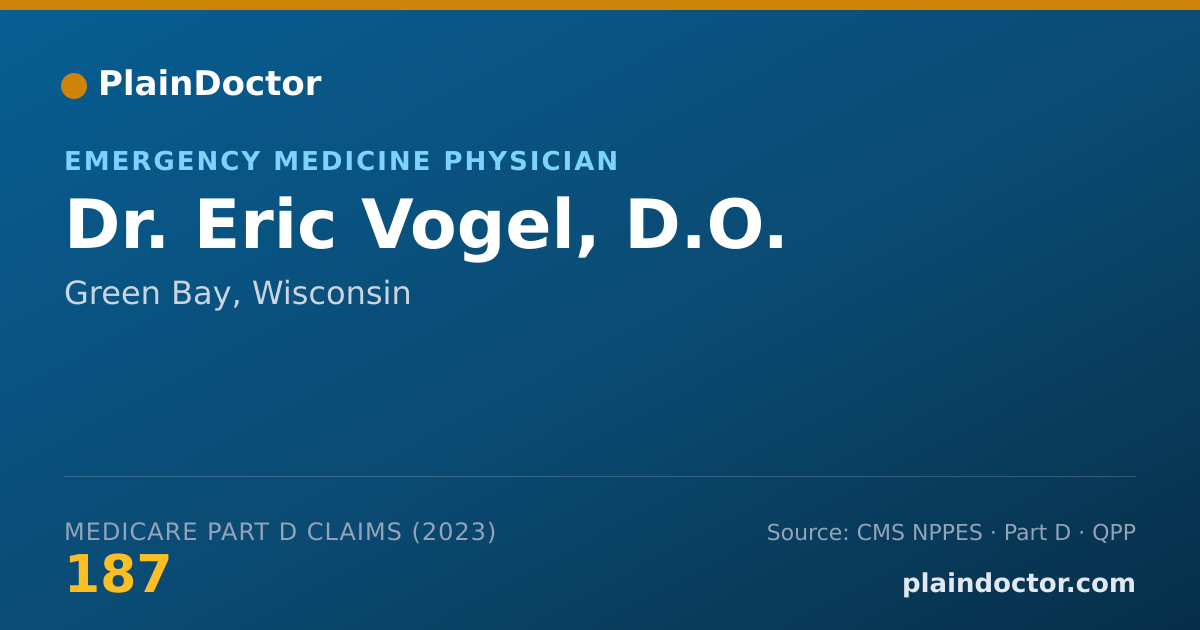 Shareable card for Eric Vogel, D.O. - Emergency Medicine Physician, Green Bay, WI