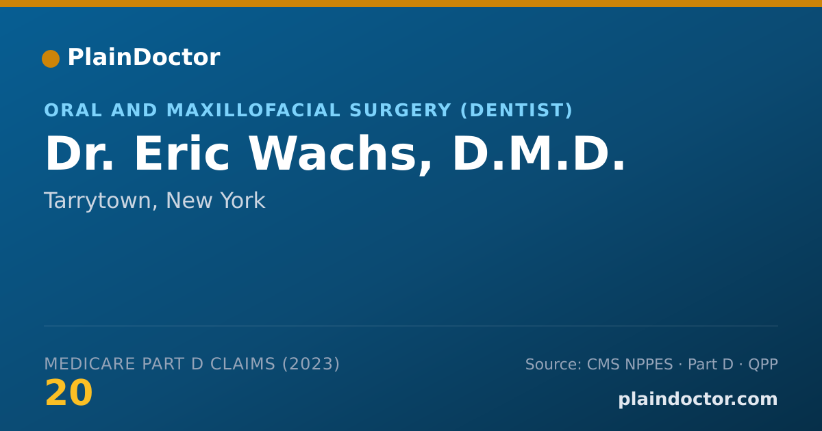Shareable card for Eric Wachs, D.M.D. - Oral and Maxillofacial Surgery (Dentist), Tarrytown, NY