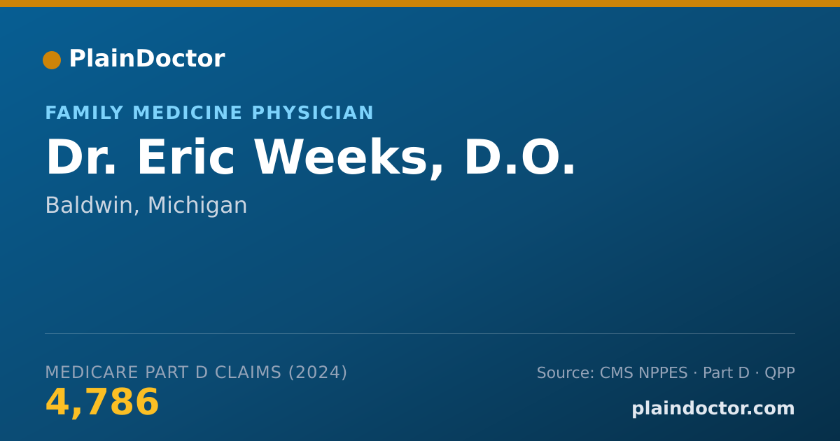 Shareable card for Eric Weeks, D.O. - Family Medicine Physician, Baldwin, MI