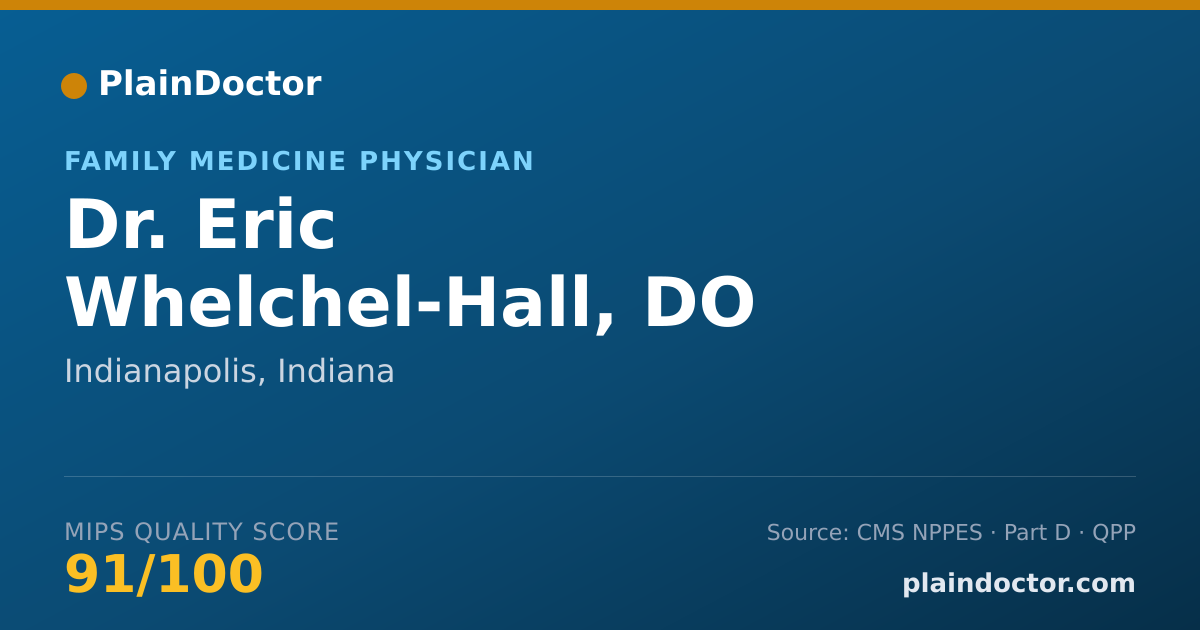 Shareable card for Eric Whelchel-Hall, DO - Family Medicine Physician, Indianapolis, IN
