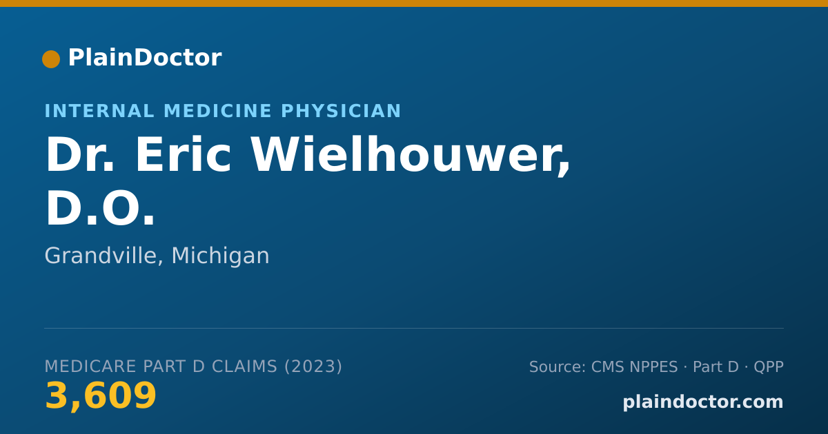 Shareable card for Eric Wielhouwer, D.O. - Internal Medicine Physician, Grandville, MI