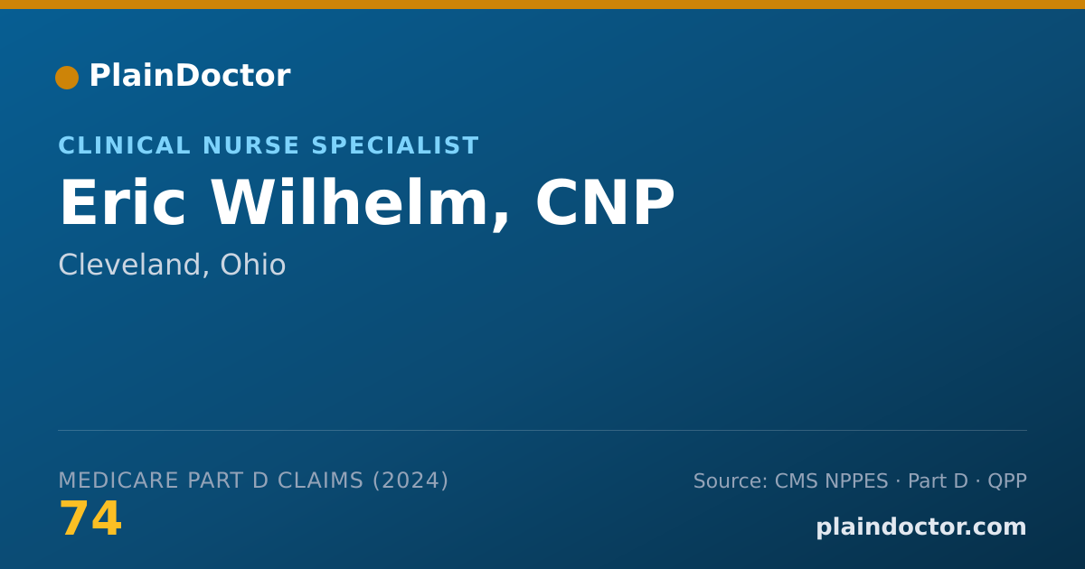 Shareable card for Eric Wilhelm, CNP - Family Health Clinical Nurse Specialist, Cleveland, OH