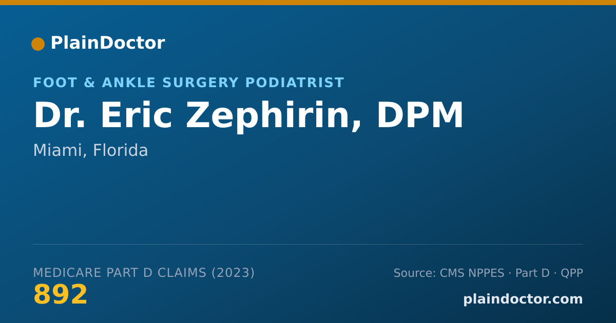 Shareable card for Eric Zephirin, DPM - Foot & Ankle Surgery Podiatrist, Miami, FL