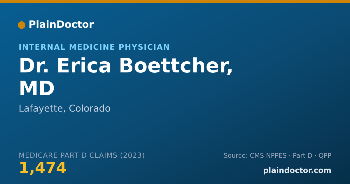 Shareable card for Erica Boettcher, MD - Internal Medicine Physician, Lafayette, CO