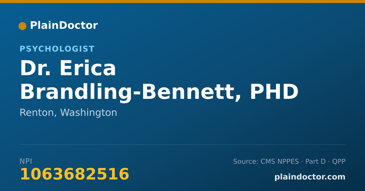 Shareable card for Erica Brandling-Bennett, PHD - Psychologist, Renton, WA