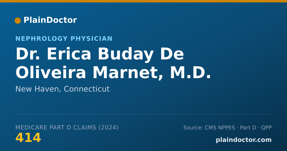 Shareable card for Erica Buday De Oliveira Marnet, M.D. - Nephrology Physician, New Haven, CT