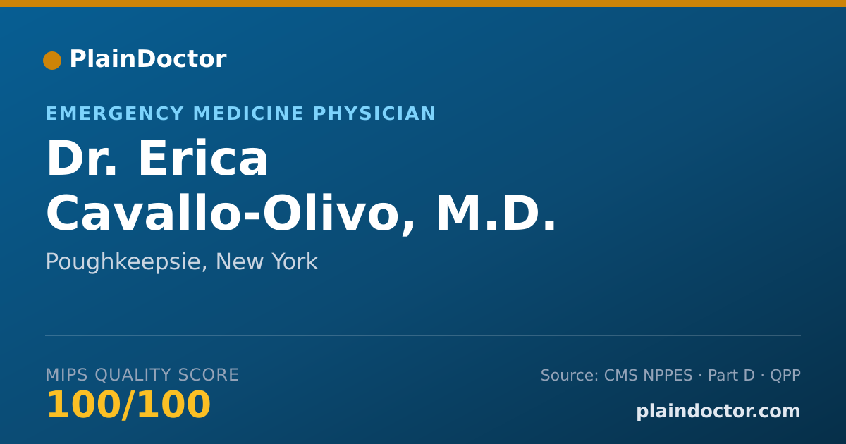 Shareable card for Erica Cavallo-Olivo, M.D. - Emergency Medicine Physician, Poughkeepsie, NY