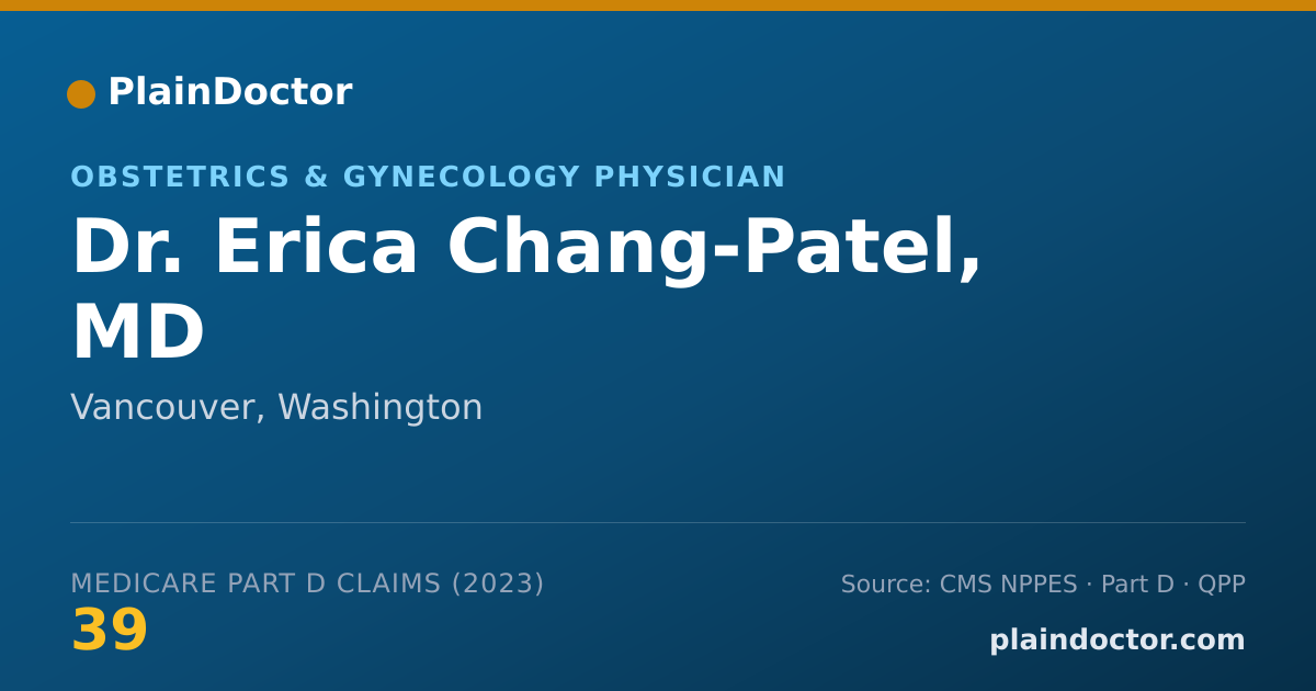Shareable card for Erica Chang-Patel, MD - Obstetrics & Gynecology Physician, Vancouver, WA