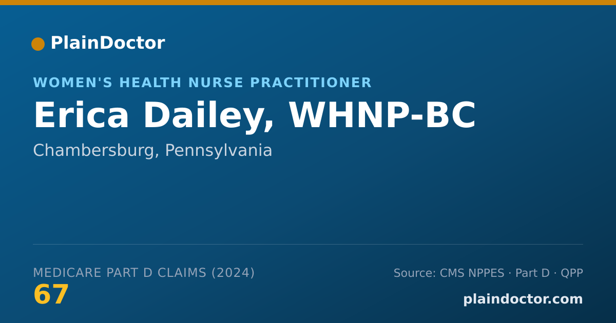 Shareable card for Erica Dailey, WHNP-BC - Women's Health Nurse Practitioner, Chambersburg, PA