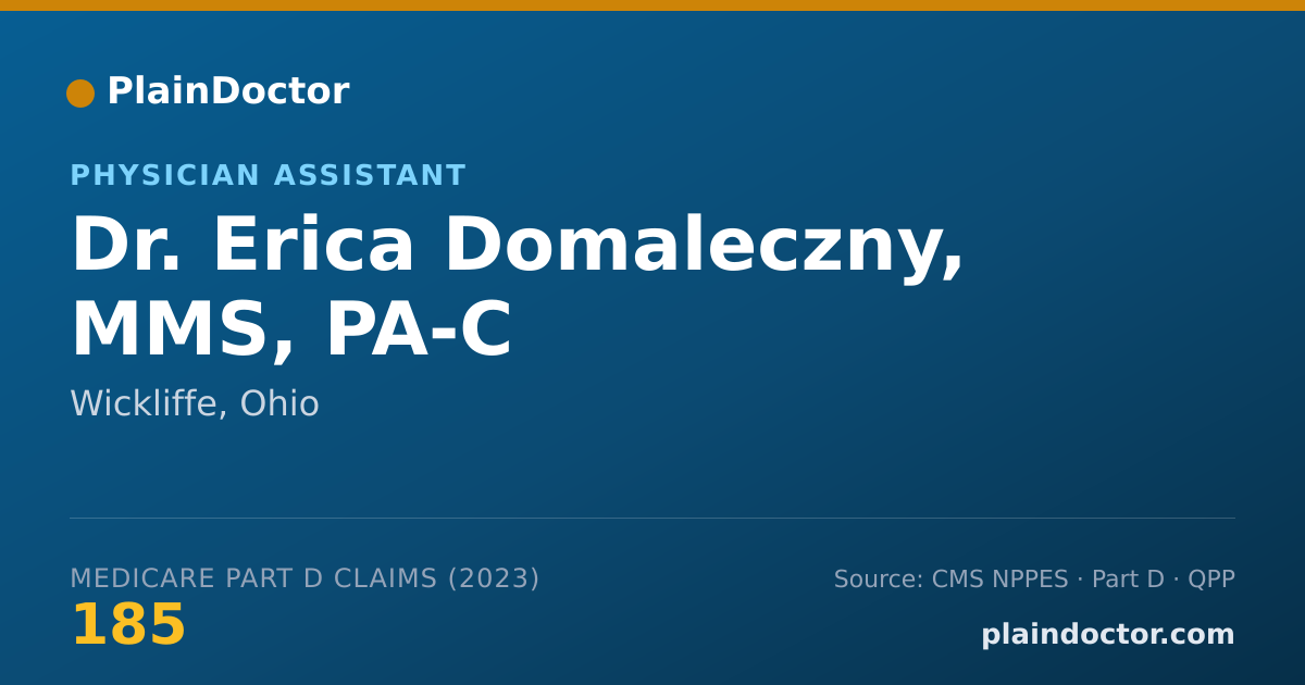Shareable card for Erica Domaleczny, MMS, PA-C - Physician Assistant, Wickliffe, OH