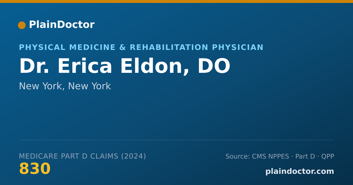 Shareable card for Erica Eldon, DO - Physical Medicine & Rehabilitation Physician, New York, NY