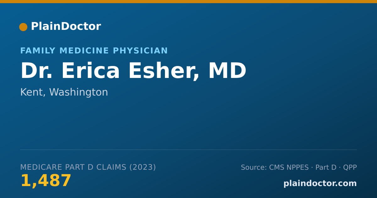 Shareable card for Erica Esher, MD - Family Medicine Physician, Kent, WA