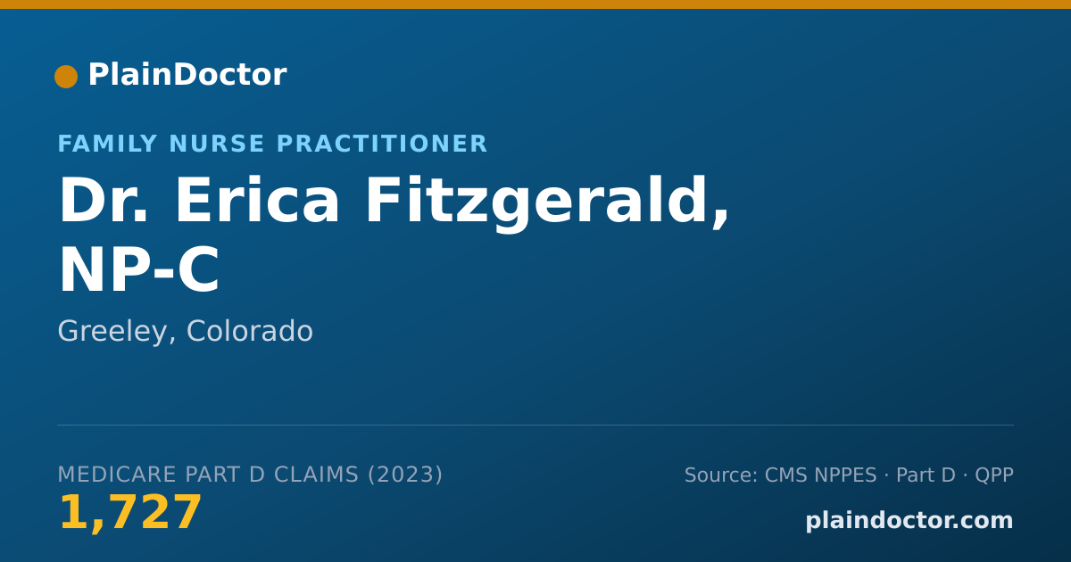 Shareable card for Erica Fitzgerald, NP-C - Family Nurse Practitioner, Greeley, CO