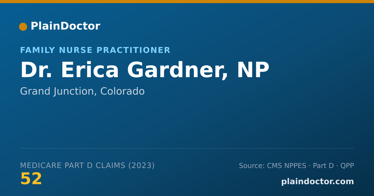 Shareable card for Erica Gardner, NP - Family Nurse Practitioner, Grand Junction, CO