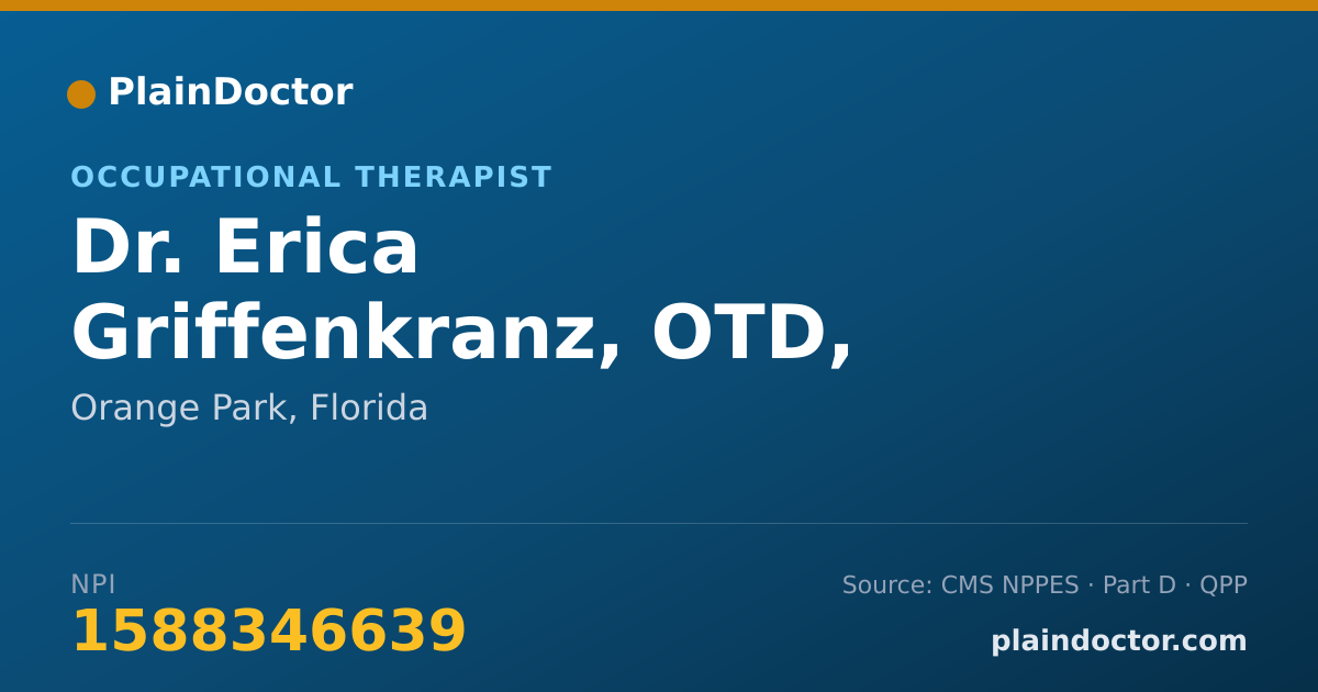 Shareable card for Erica Griffenkranz, OTD, OTR/L - Occupational Therapist, Orange Park, FL