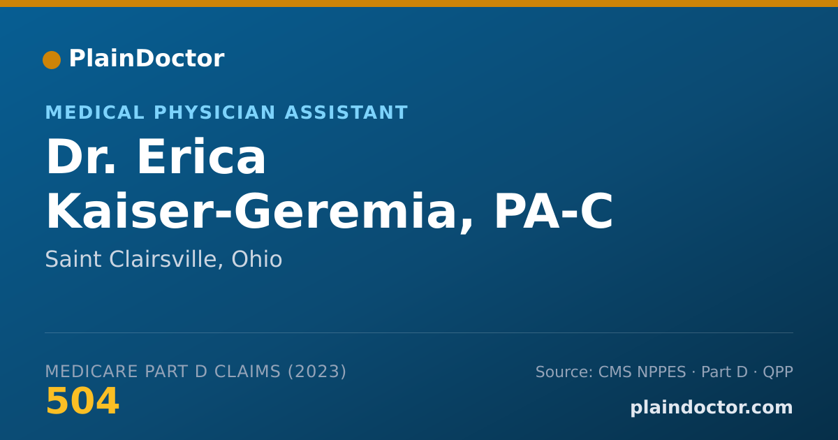 Shareable card for Erica Kaiser-Geremia, PA-C - Medical Physician Assistant, Saint Clairsville, OH